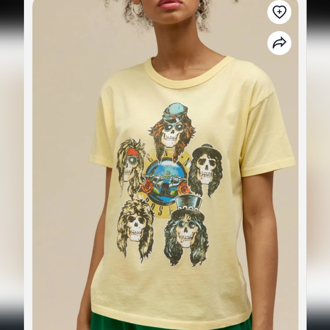 Yellow Graphic T-Shirt With Skull Design